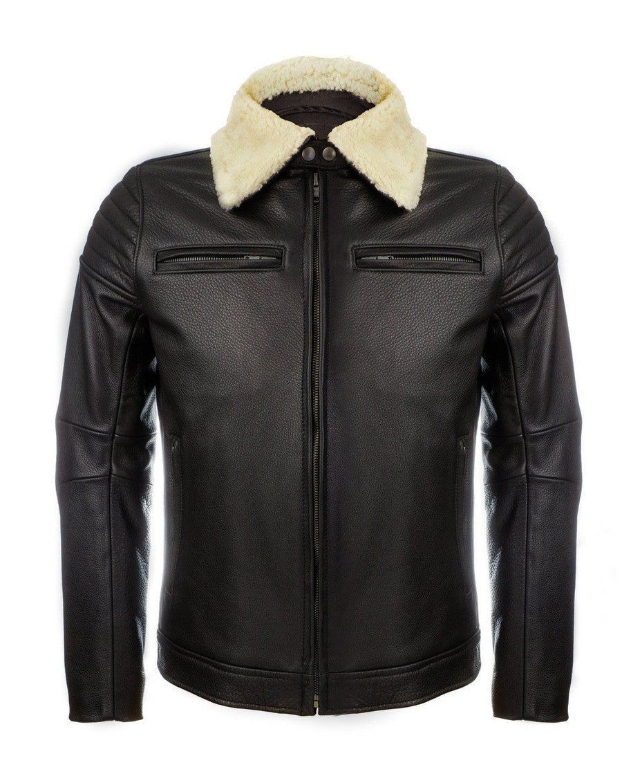 Mens Pilot Racer Jacket With Detachable Collar - Image 5