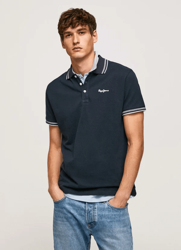 PEPE JEANS JET COTTON POLO | NAVY BLUE - Image 2