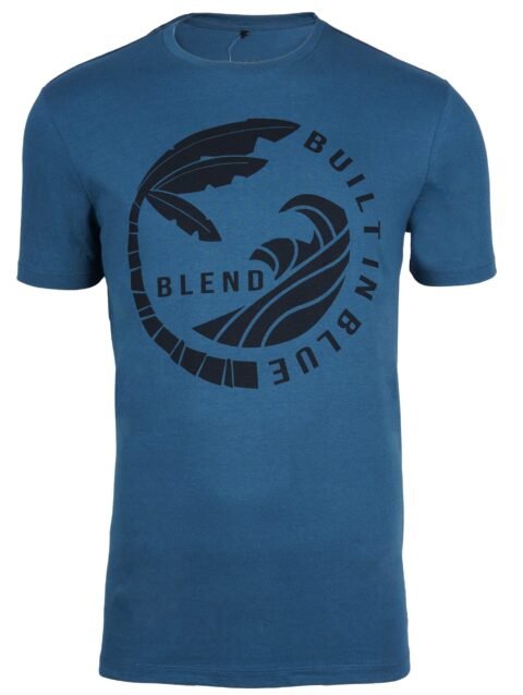 BLEND. CREW NECK-MANS-TEE SHIRT | PURQUOISE