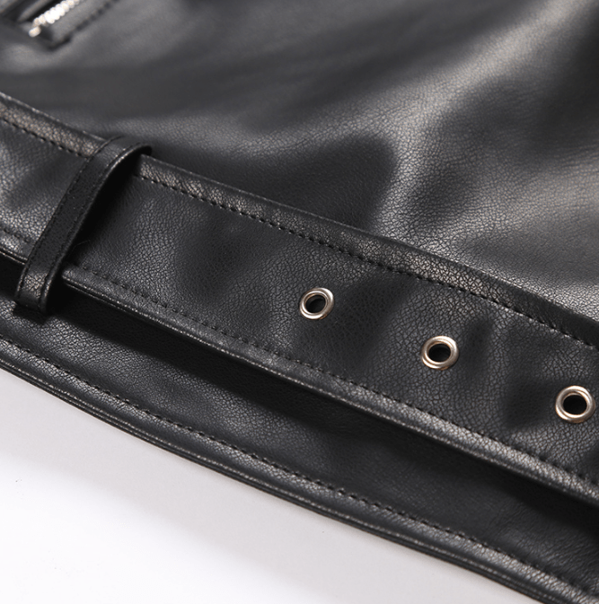 OVERSIZED VEGAN LEATHER BLAZER - Image 10