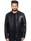 Men’s Black Genuine Leather Jacket Regular Fit Classic Biker & Casual Outerwear