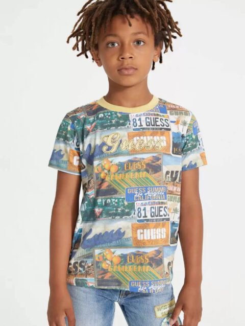 GUESS LOS ANGELES-KIDS-TEE SHIRT-PRINTED | COLORFUL