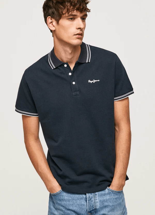 PEPE JEANS JET COTTON POLO | NAVY BLUE