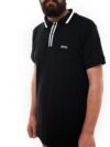 HUGO BOSS. DERESO WHITE LOGO POLO SHIRT | BLACK