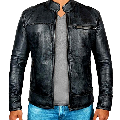 Feather Skin Men’s Fashion Genuine Leather Jacket Stylish Lightweight Leather Outerwear