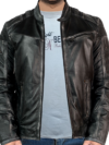 Men’s Mauritius GBDERRY LAORV Black Leather Jacket Premium Designer Outerwear