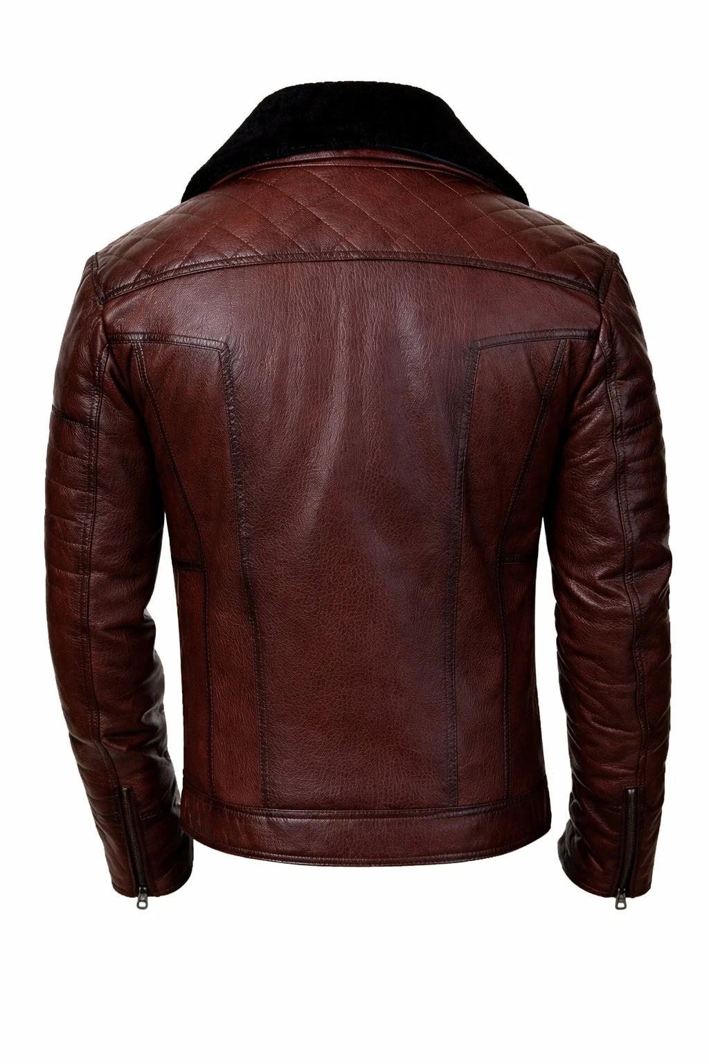 Men’s Brown Leather Biker Jacket WWE Edge Inspired Leather Jacket - Image 5