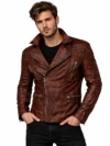 AllSaints Conroy Men’s Leather Biker Jacket Oxblood Red