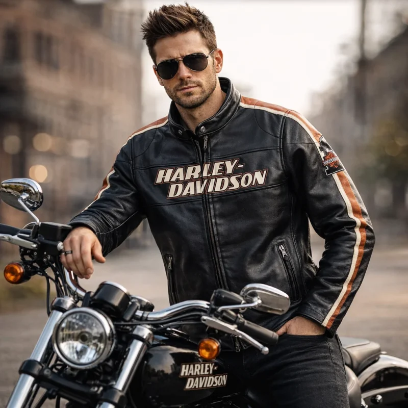 Harley-Davidson Men's Victory Lane Torque Leather Jacket For Biker