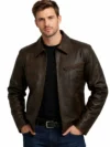 Men’s Brown Distressed Leather Jacket Vintage Biker & Casual Leather Jacket