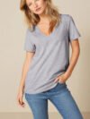 NEXT PLAIN V NECK WOMEN'S T-SHIRT | GRAY
