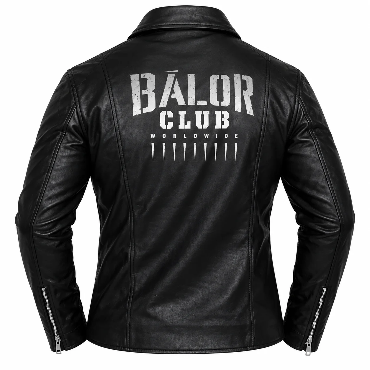 Black Genuine Leather Finn Balor Club Asymmetrical Biker Jacket Men’s Wrestling Style Moto Jacket - Image 4