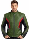 Flesh & Hide Men’s Superhero Soldier John “Jack” Morrison Synthetic Leather Jacket Overwatch-Inspired Cosplay & Streetwear
