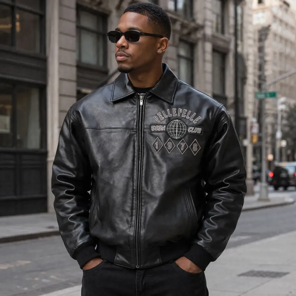 Pelle Pelle World Tour Plush Black Jacket