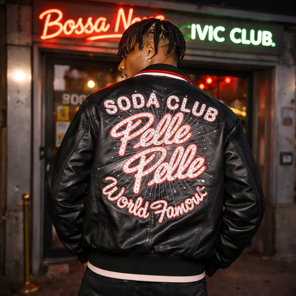 Pelle Pelle World Famous Soda Club Jacket Black - Image 2