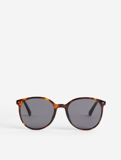 H&M ROUND SUNGLASSES BROWN / LEOPARD PRINT