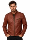 Men’s Ash Williams Brown Genuine Leather Jacket