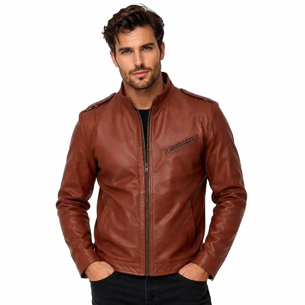 Men’s Ash Williams Brown Genuine Leather Jacket