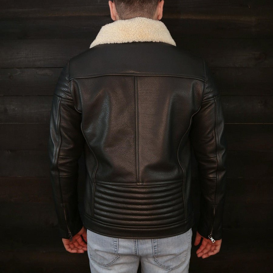 Mens Pilot Racer Jacket With Detachable Collar - Image 3