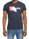 D.I.E.S.E.L-COTTON-FOLDED LOGO T-SHIRT | NAVY BLUE