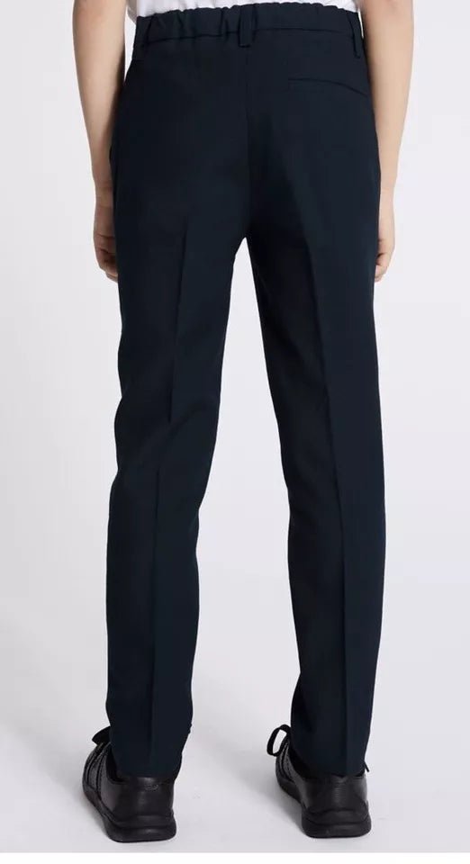 M&S Boys’ Skinny Leg Slim Fit Trousers | Blue - Image 3