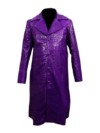 Jared Leto “Joker” Suicide Squad Purple Crocodile Faux Leather Long Coat