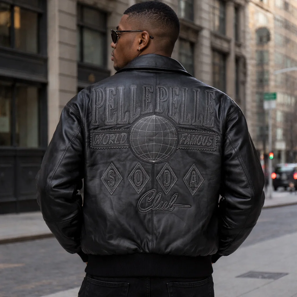 Pelle Pelle World Tour Plush Black Jacket - Image 2