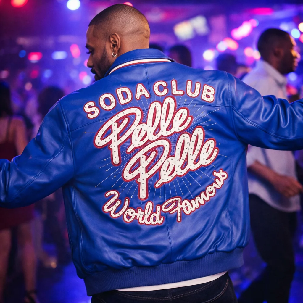 Pelle Pelle World Famous Soda Club Jacket Blue - Image 2