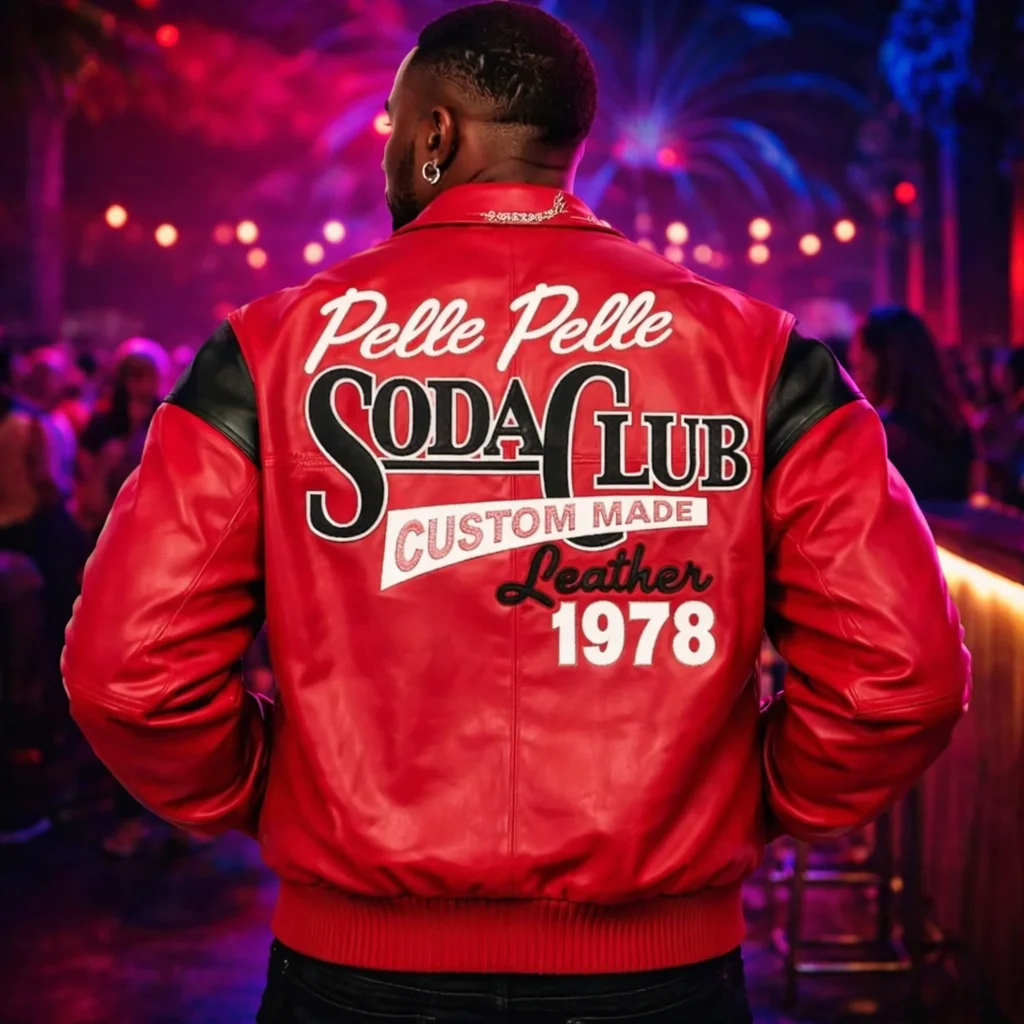 Pelle Pelle SODA CLUB CUSTOM MADE LEATHER 1978 JACKET RED - Image 2