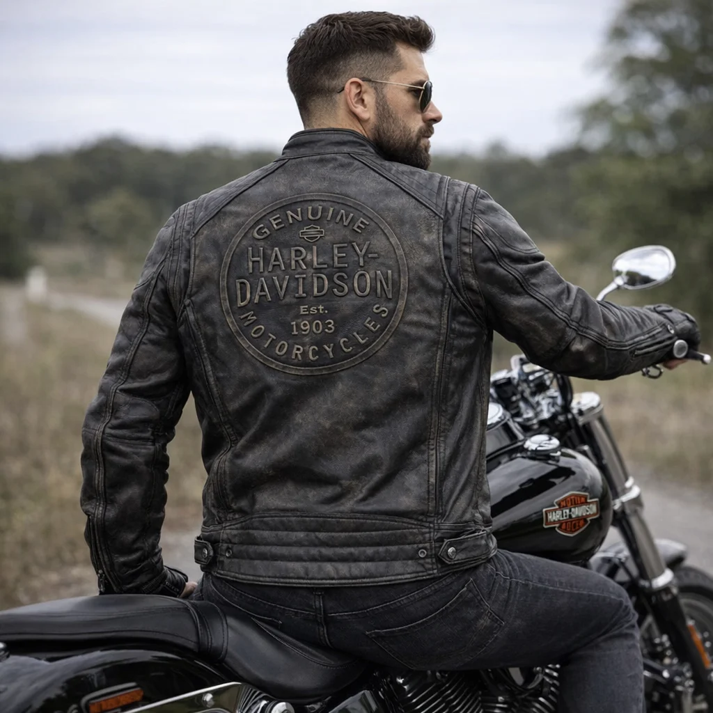 Harley-Davidson Dauntless Convertible 2-in-1 Ironwood Genuine Cow Leather Jacket - Image 2