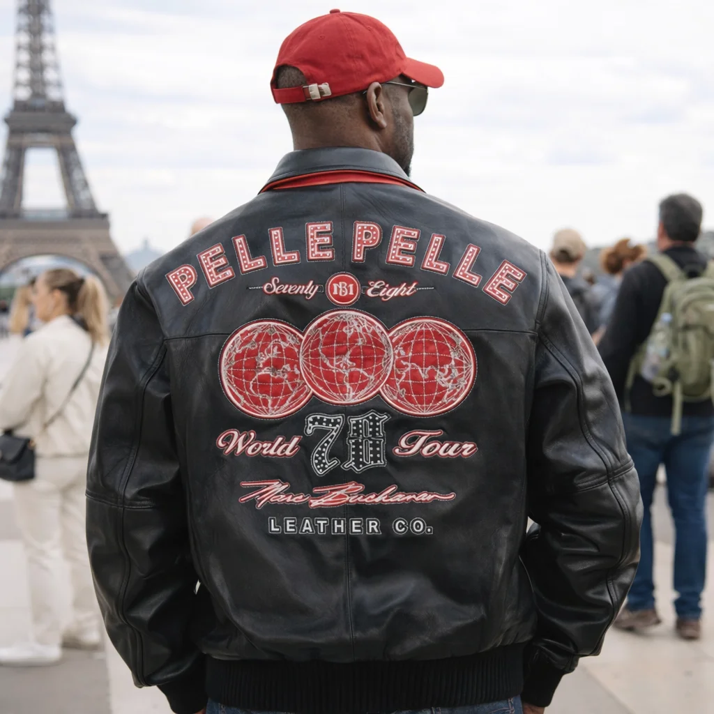 Pelle Pelle World Tour Plush Black and Red - Image 2