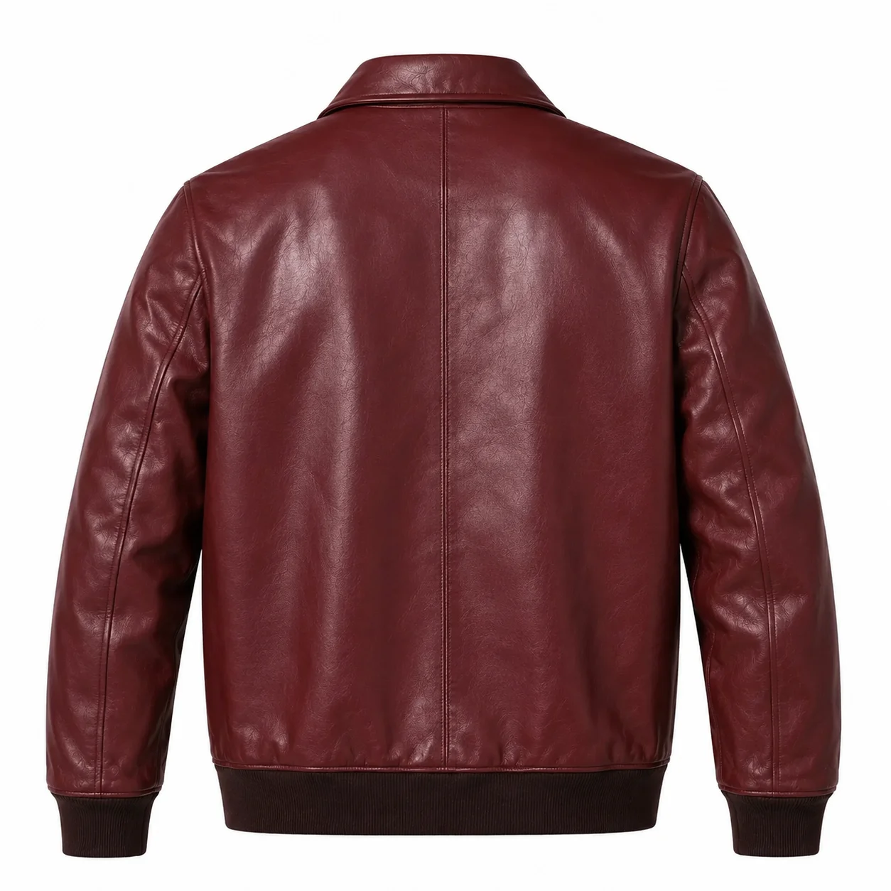 Aubrey Drake Graham Maroon Leather Bomber Jacket - Image 4
