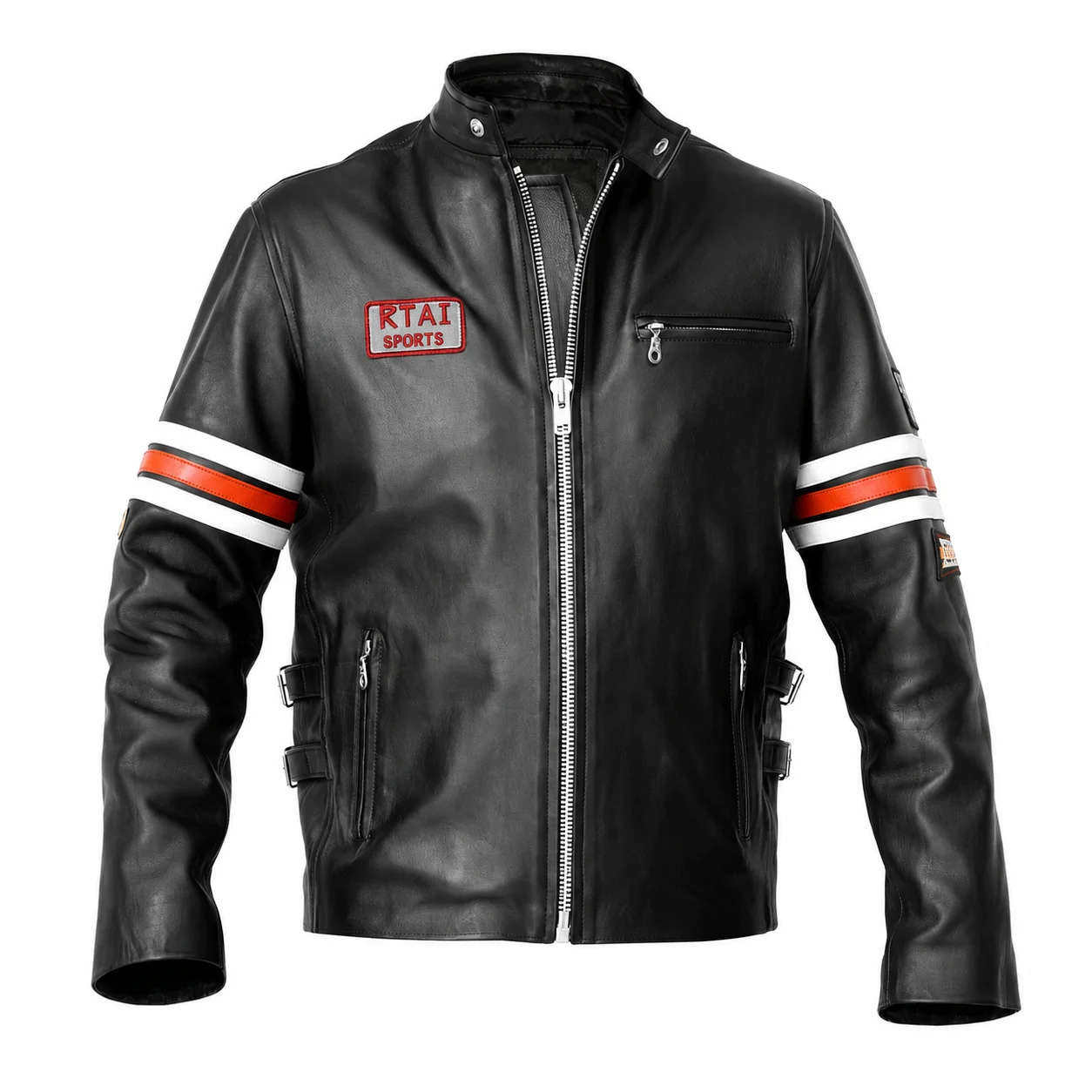 Dr. Gregory House M.D. Inspired Premium Black Leather Biker Jacket - Image 3