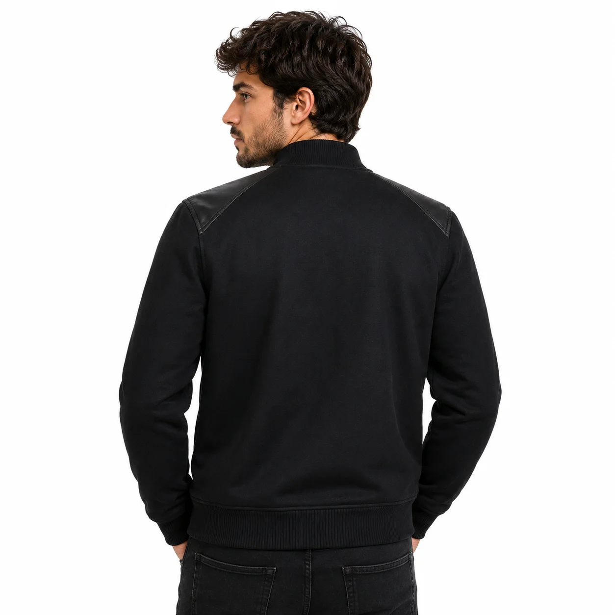 Super Bowl Dr. Dre Inspired Premium Black Leather Jacket - Image 2