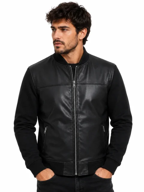 Super Bowl Dr. Dre Inspired Premium Black Leather Jacket