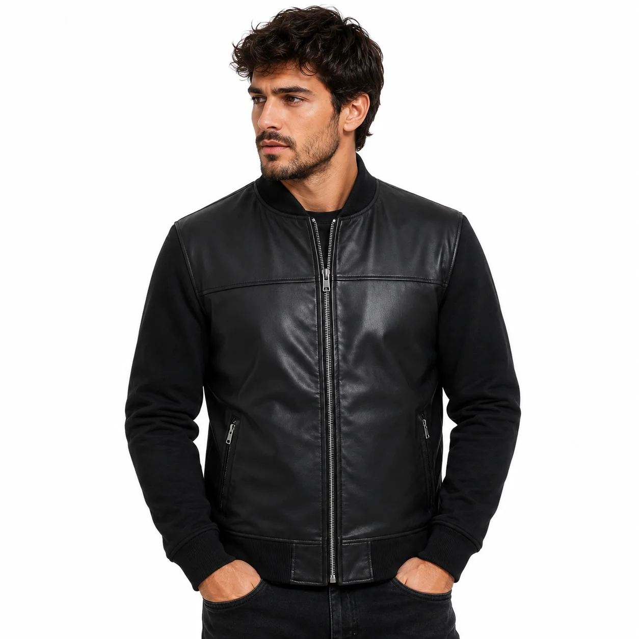 Super Bowl Dr. Dre Inspired Premium Black Leather Jacket