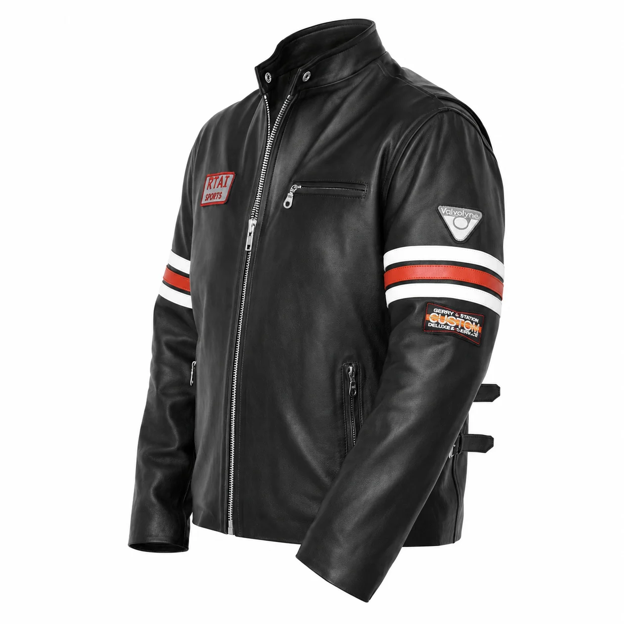 Dr. Gregory House M.D. Inspired Premium Black Leather Biker Jacket - Image 6
