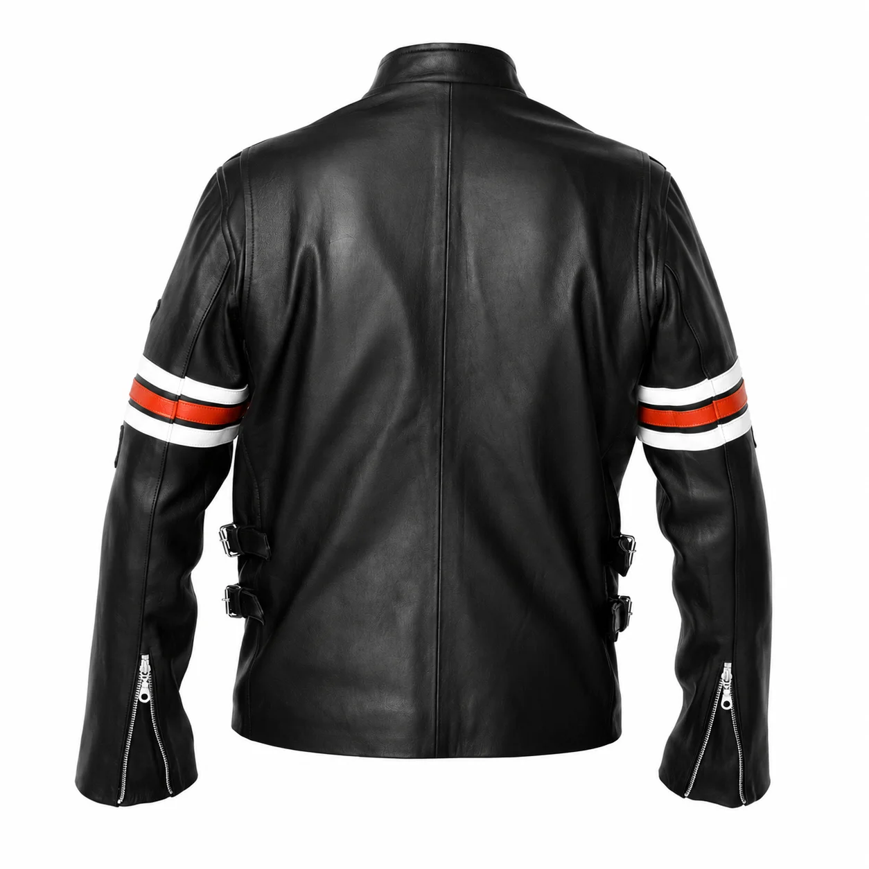 Dr. Gregory House M.D. Inspired Premium Black Leather Biker Jacket - Image 4