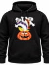 Halloween Ghost Pumpkin Graphic Hoodie – Jet Black