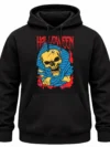 Halloween Skull Mummy Graphic Hoodie – Jet Black